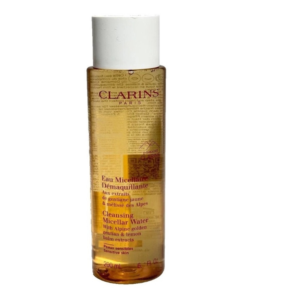 Clarins Cleansing Micellar Water Sensitive Skin 200ml 6.7oz Makeup Remover, NWOB